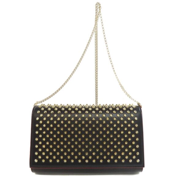 CHRISTIAN LOUBOUTIN Black Leather Shoulder Bag - Picture 1 of 11